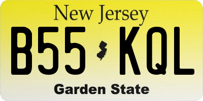 NJ license plate B55KQL