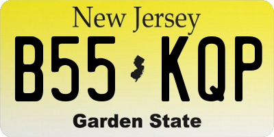 NJ license plate B55KQP