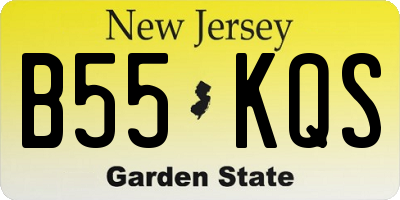 NJ license plate B55KQS