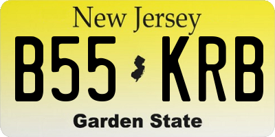 NJ license plate B55KRB