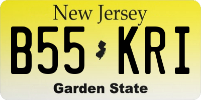 NJ license plate B55KRI