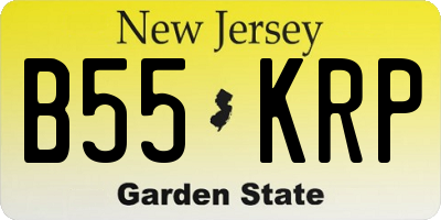 NJ license plate B55KRP