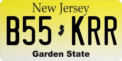 NJ license plate B55KRR