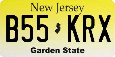 NJ license plate B55KRX