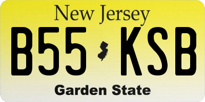 NJ license plate B55KSB