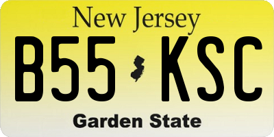 NJ license plate B55KSC