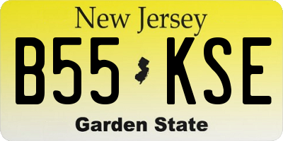 NJ license plate B55KSE