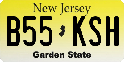 NJ license plate B55KSH