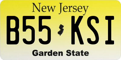 NJ license plate B55KSI
