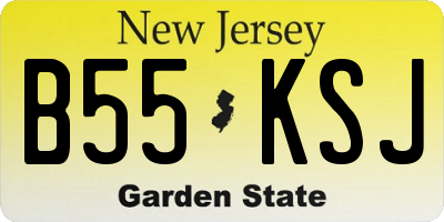 NJ license plate B55KSJ