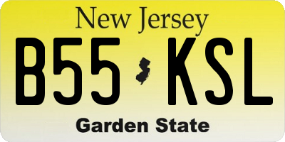 NJ license plate B55KSL