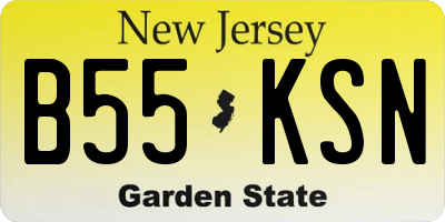 NJ license plate B55KSN