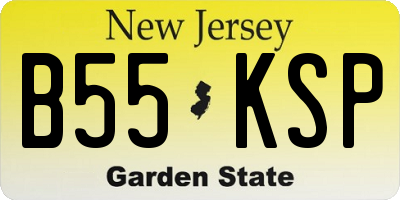 NJ license plate B55KSP