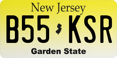 NJ license plate B55KSR