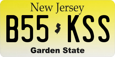 NJ license plate B55KSS
