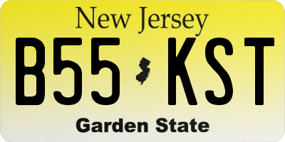 NJ license plate B55KST