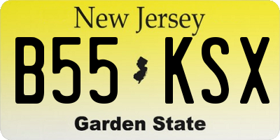 NJ license plate B55KSX