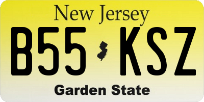 NJ license plate B55KSZ
