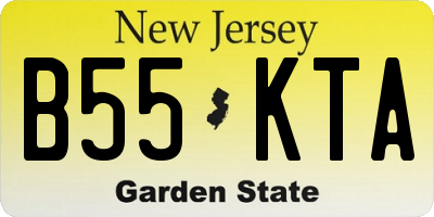 NJ license plate B55KTA