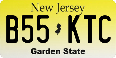 NJ license plate B55KTC