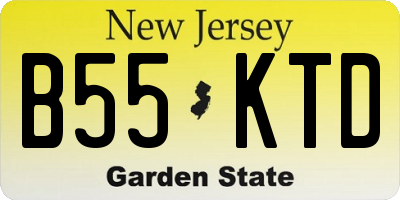 NJ license plate B55KTD