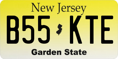 NJ license plate B55KTE