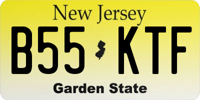 NJ license plate B55KTF