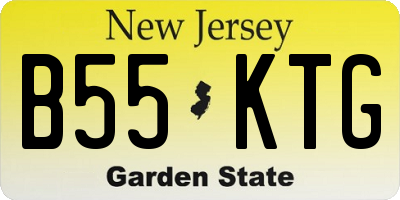 NJ license plate B55KTG