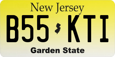 NJ license plate B55KTI