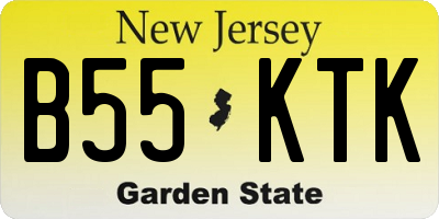 NJ license plate B55KTK