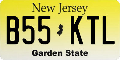 NJ license plate B55KTL