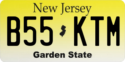 NJ license plate B55KTM