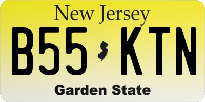 NJ license plate B55KTN