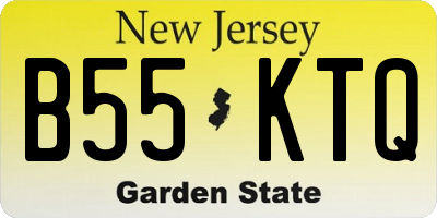 NJ license plate B55KTQ
