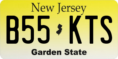 NJ license plate B55KTS