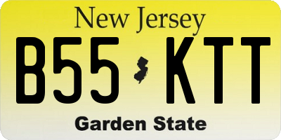 NJ license plate B55KTT