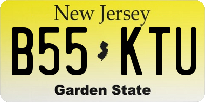 NJ license plate B55KTU