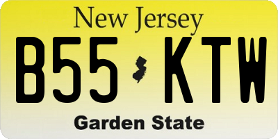NJ license plate B55KTW