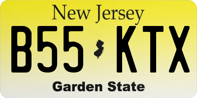 NJ license plate B55KTX