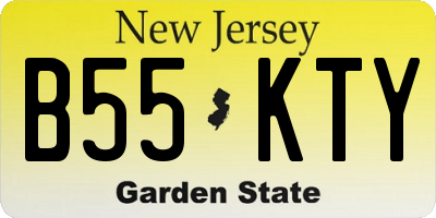 NJ license plate B55KTY