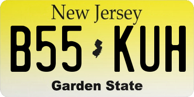 NJ license plate B55KUH