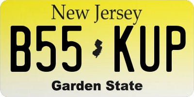 NJ license plate B55KUP