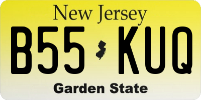 NJ license plate B55KUQ