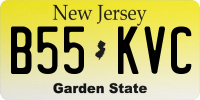 NJ license plate B55KVC