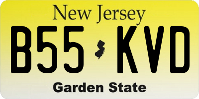 NJ license plate B55KVD