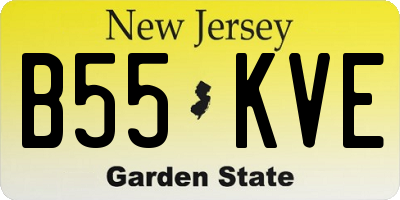 NJ license plate B55KVE