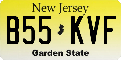 NJ license plate B55KVF