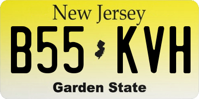 NJ license plate B55KVH