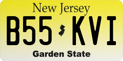 NJ license plate B55KVI