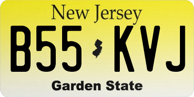 NJ license plate B55KVJ